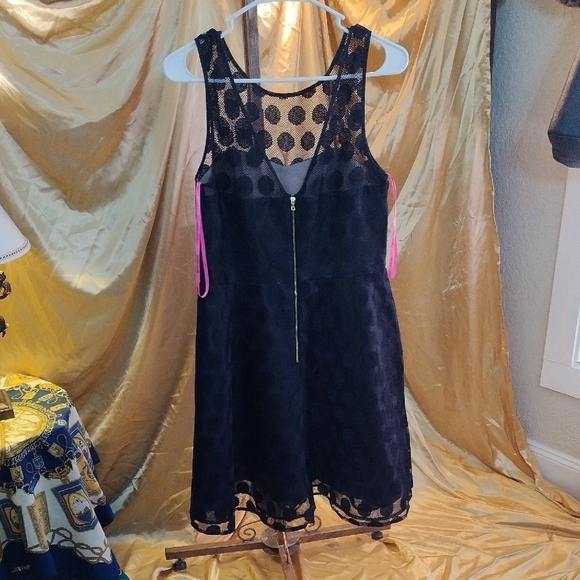 Betsey Johnson Blue Sleeveless Mini Sheath Cocktail Dress - Picture 4 of 4